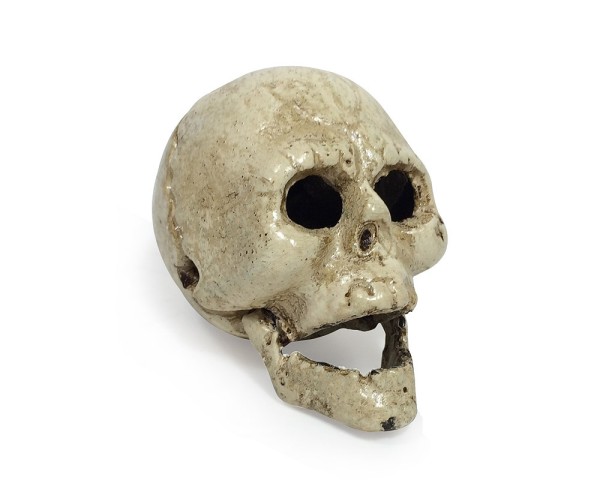 Flaschenöffner Totenkopf Schädel Gusseisen Weiß Halloween Gothic Antik-Stil