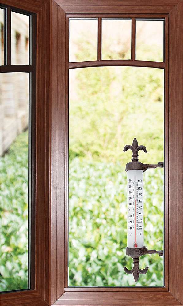 Esschert Design Thermometer Hirsch - Gusseisen Garten Deko 22cm