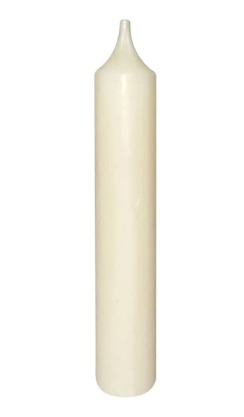 Spitzkerzen Elfenbein Stabkerzen Weiß 6 Stück Echtwachs 12cm - 4 Std Brenndauer