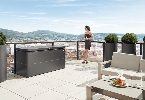 Biohort Loungebox 160 Aufbewahrungsbox 160x70x83,5cm Dunkelgrau-Metallic