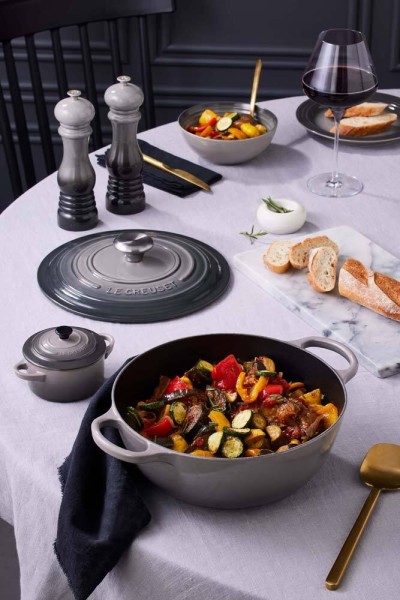 Le Creuset La Marmite Signature Familientopf Gusseisen Flint Grau 28cm