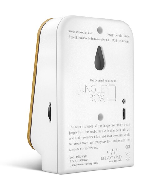 Junglebox Teak Style Holz Dschungelgeräusche mit Bewegungsmelder Entspannung