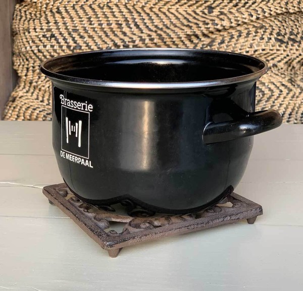 Topfuntersetzer Quadratisch Untersetzer Vintage Gusseisen Braun Antik-Stil 15cm