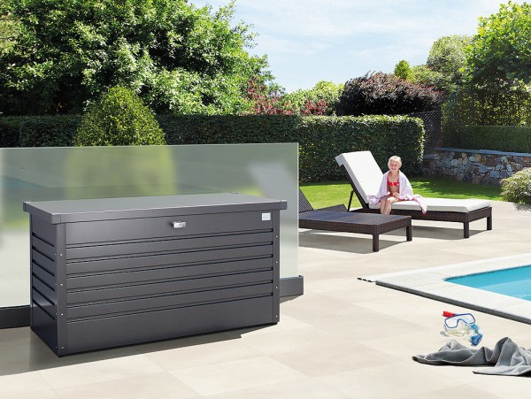 Biohort Freizeitbox 130 Aufbewahrungsbox 134x62x71cm Dunkelgrau-Metallic