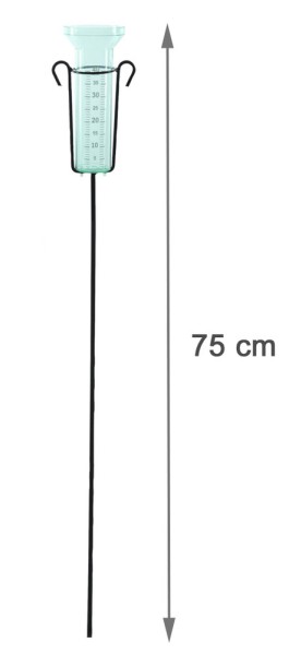Regenmesser mit Erdspiess Metall 75cm Niederschlagsmesser für Garten und Outdoor