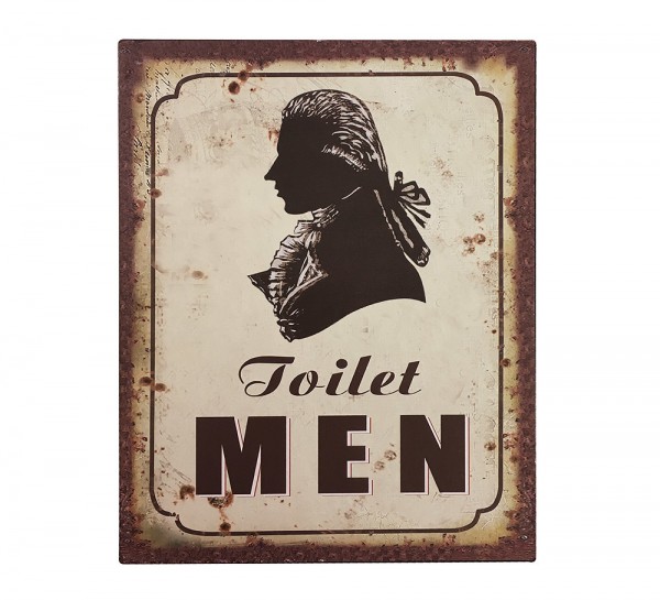 Blechschild MEN Toilettenschild Barock Herrentoilette Nostalgie 25x20cm