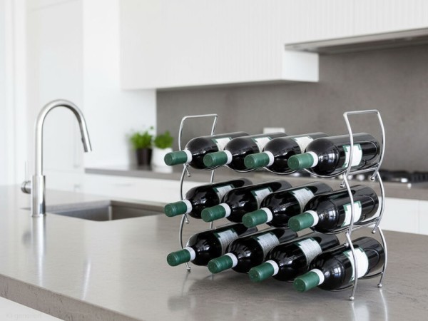 Weinregal Flaschenregal Stapelbar Chrom 3-er Set für 12 Flaschen Metall