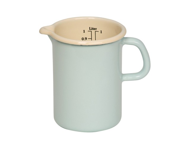 Riess Küchenmaß Emaille Messbecher Pastell Türkis 10cm