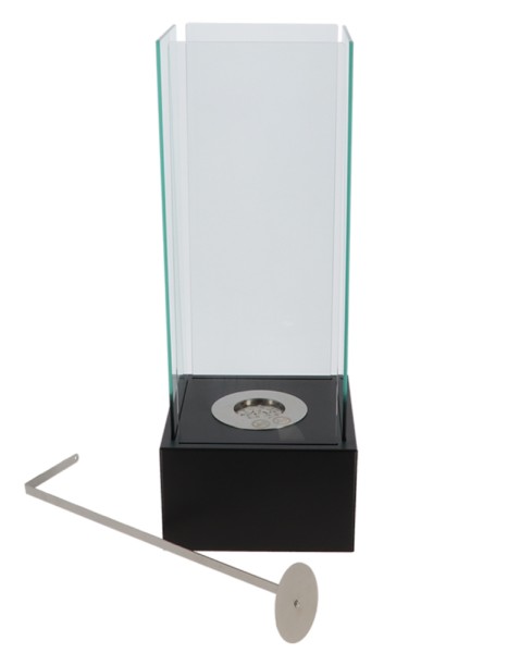 Esschert Design Bodenfeuer Bio-Ethanol Bodenkamin quadratisch Anthrazit 65cm