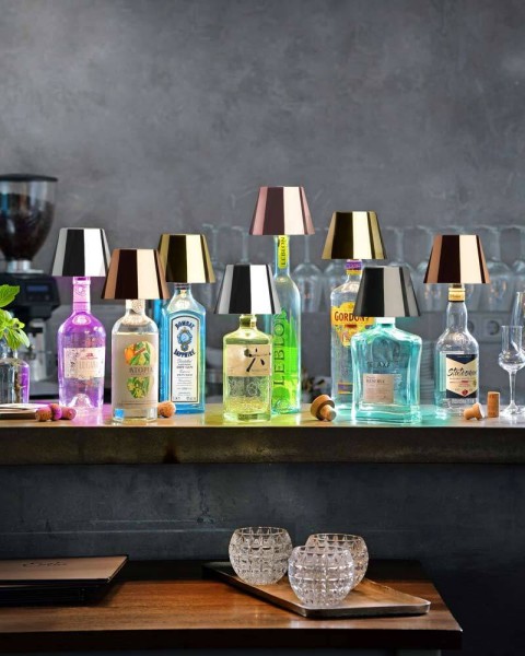 Sompex Flaschenleuchte TOP 2.0 Spacegray LED RGBW mit Akku