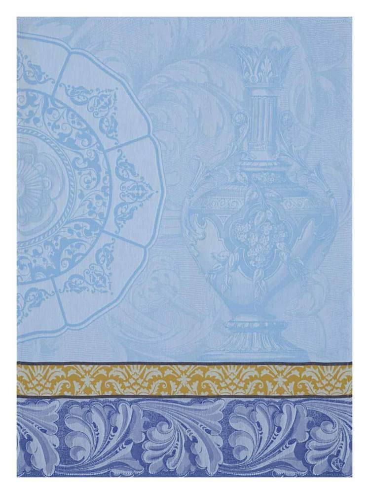 Le Jacquard Francais Geschirrtuch Baroque Porcelaine Iris Blau 60x80 Baumwolle