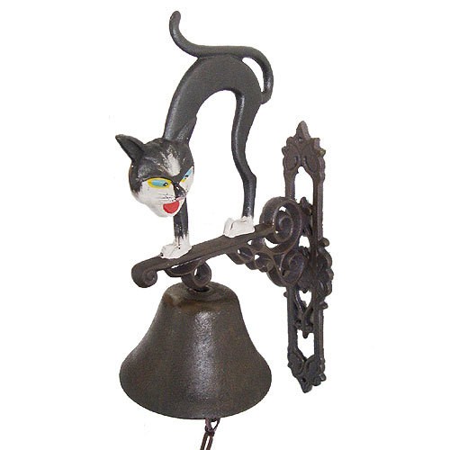 Türglocke Katze Nostalgisch Glocke Gusseisen 46cm