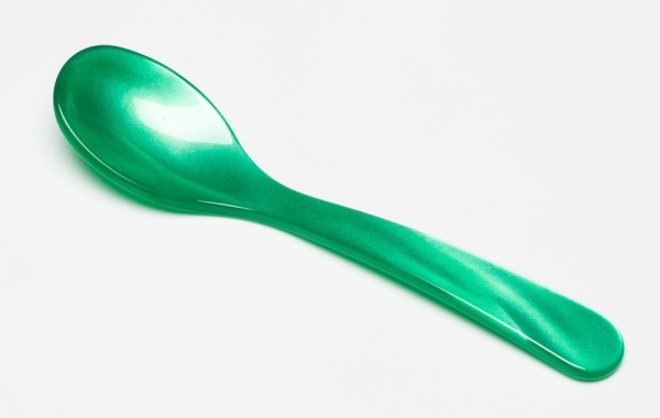 G.F. Heim Söhne Eierlöffel Acrylglas Perlmutt Optik Grün