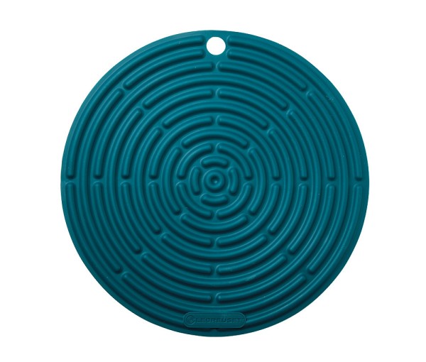 Le Creuset Topflappen Rund Silikon Deep Teal Petrol