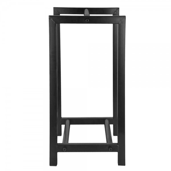 Kaminholzregal Brennholzlager Metall Holzlager Schwarz H 60cm