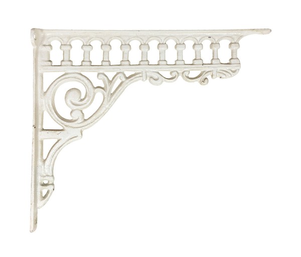 Regalträger Gründerzeit-Stil Regalhalter Regalwinkel Gusseisen Shabby Weiß