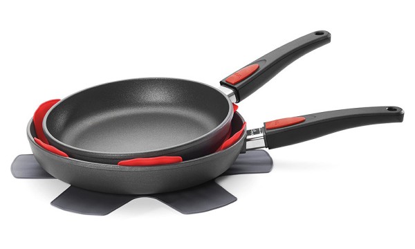 Woll Silikon Pfannenschutz Set 3 Stück Rot Grau