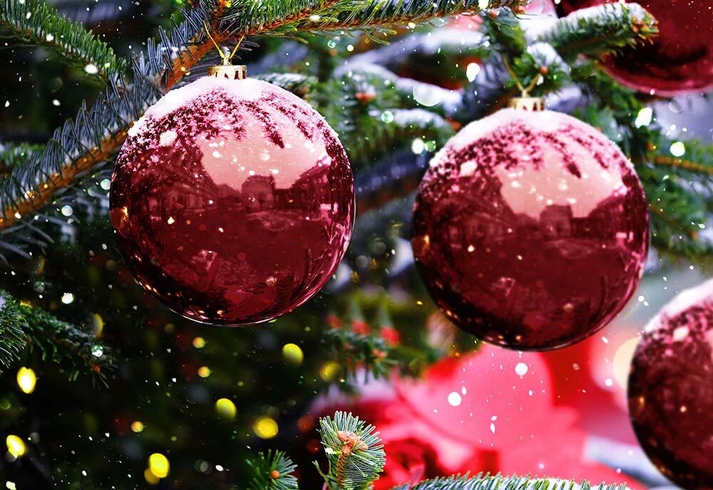 Große Christbaumkugeln Dunkelrot 6 Stück wetter- & bruchfest Weihnachten 14cm