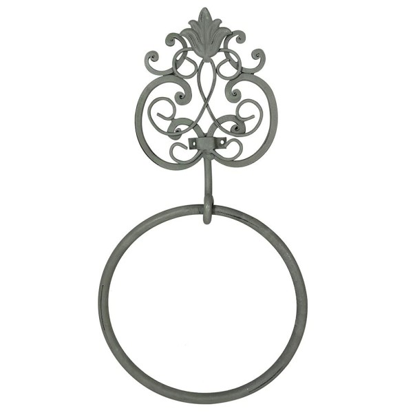 Handtuchring Grau Shabby Chic Vintage-Stil Handtuchhalter Eisen Landhaus