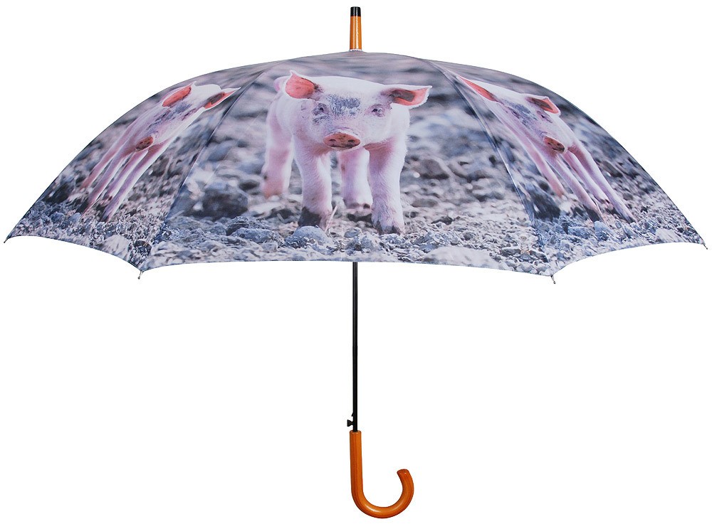 Regenschirm Schwein Bauernhof 2 Personen Stockschirm Groß Ø 120 cm