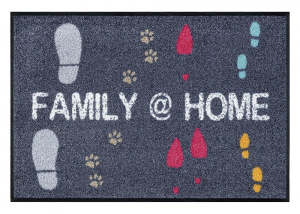 wash+dry Fußmatte FAMILY @ HOME waschbar 50x75cm