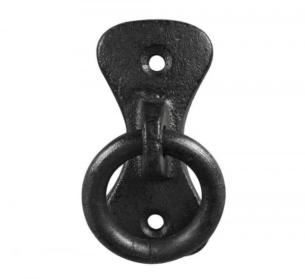 Anbindering Mauerring Befestigungsring Wandring Gusseisen Antik-Stil Schwarz