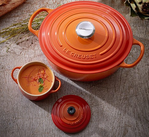 Le Creuset Gourmet-Bräter Signature Gusseisen Ofenrot 30cm