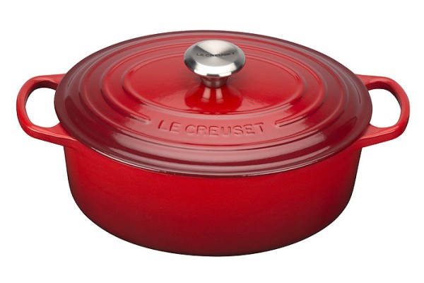 Le Creuset Bräter Signature Oval Gusseisen Kirschrot 31cm