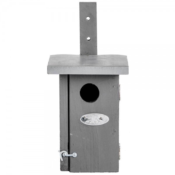 Nistkasten für Zaunkönige Vogelhaus Vogelfutterhaus Holz Grau