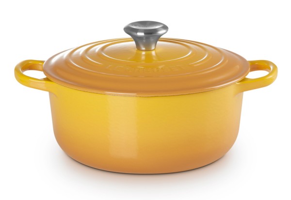 Le Creuset Bräter Signature Rund Gusseisen Nectar Gelb