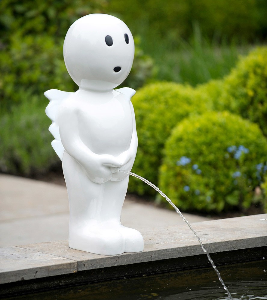 Ubbink BOY ENGEL Wasserspeier Teichfigur Weiß 67cm