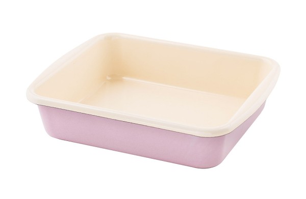 Riess Minibackofenform Emaille Pastell Rosa Auflaufform 24,8x20cm