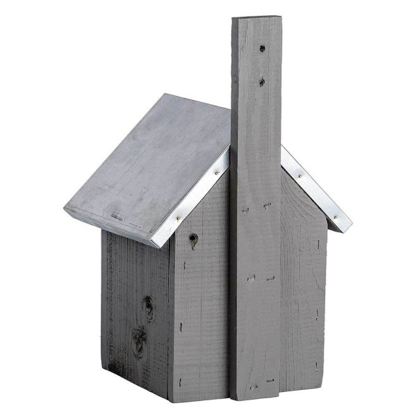 Vogelhaus für Blaumeisen Nistkasten Holz Grau