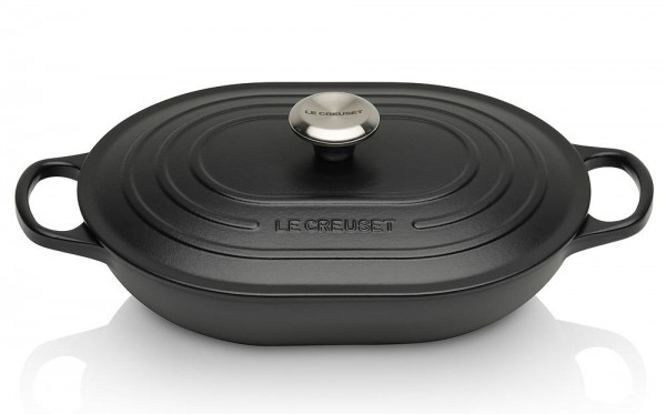 Le Creuset Oblong Signature Gusseisen Schwarz 31cm