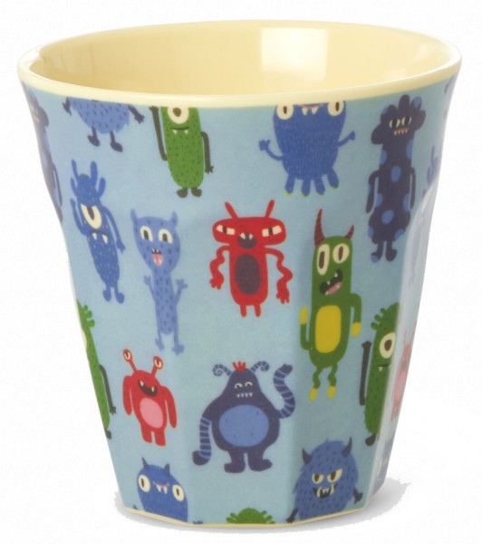 Rice Melamin Becher Monster Hellblau Monsters Print Medium