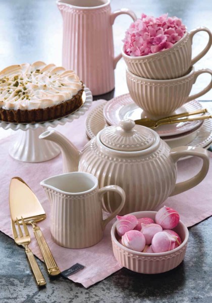 Greengate Milchkännchen Alice Fudge Steingut Creme