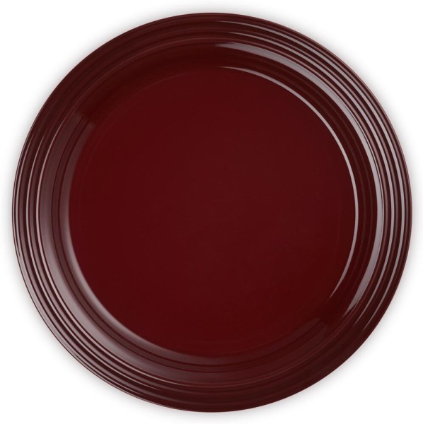 Le Creuset Speiseteller Steinzeug Garnet (Rhone) Bordeaux-Rot 27cm