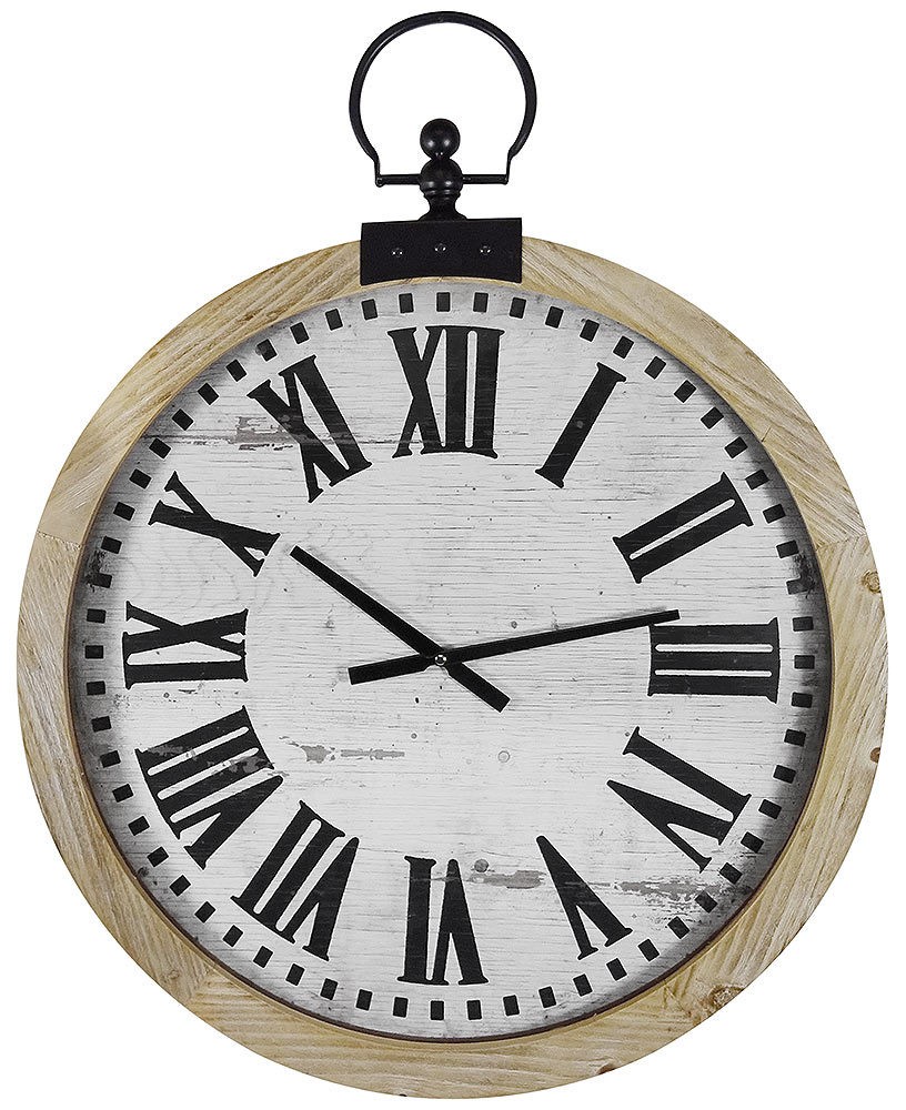 Sehr Große Vintage Wanduhr Im Retro-Design – 45 Cm Dekorative Uhr Für Wohnzimmer, Küche Oder Büro