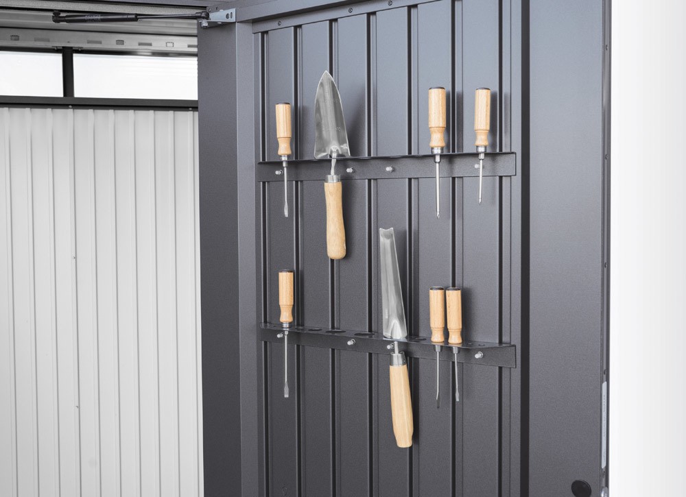 Biohort Gartengerätehalter "HighLine", 2er-Set, quarzgrau-metallic günstig online kaufen