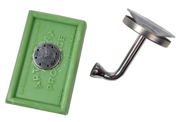 Seifenhalter mit Magnet und Saugnapf Verchromt Wandmontage