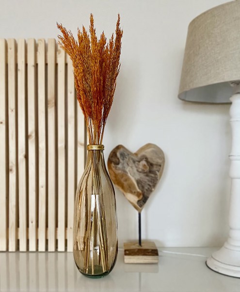 Pampasgras Ziergras Getrocknet Orange Bund Trockenblumen Deko Gras Natur 80cm