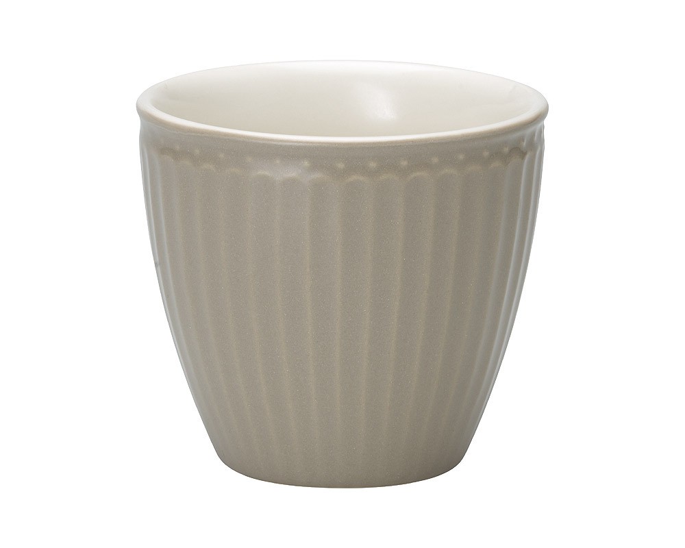 Greengate Latte Cup Alice Warm Grey Tasse Steingut Grau