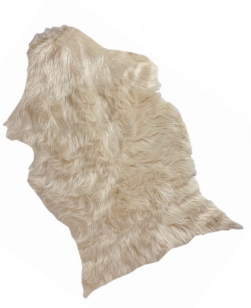 Künstliches Schaffell Kunstfell Creme Weiß Kuscheliges Lammfell Imitat 90x60 cm
