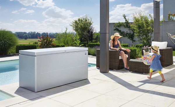 Biohort Loungebox 160 Aufbewahrungsbox 160x70x83,5cm Silber-Metallic