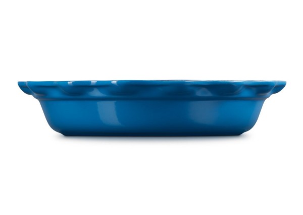 Le Creuset Pie-Form Kuchenform Steinzeug Azure Blau 23cm