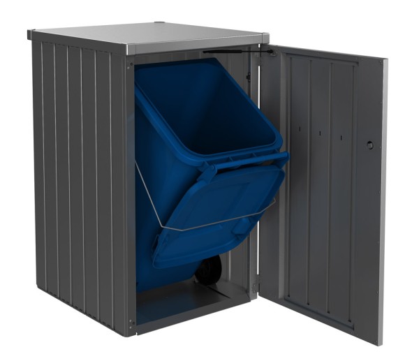 Biohort Mülltonnenbox Alex Dunkelgrau-Metallic 129x80x88 cm 740l