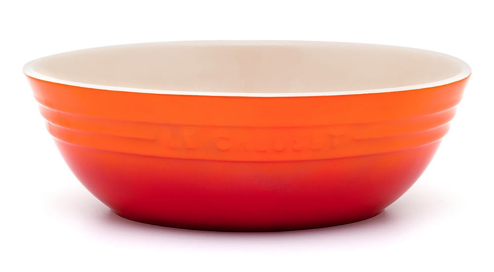 Le Creuset Ovale Servierschüssel Steinzeug Ofenrot 29cm