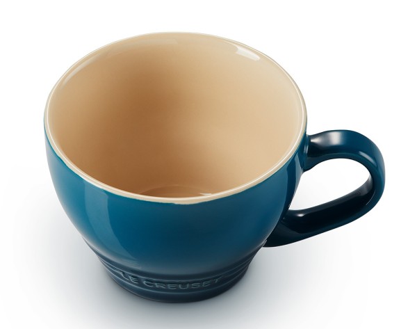 Le Creuset Cappuccino Tasse Steinzeug Deep Teal Petrol 400ml