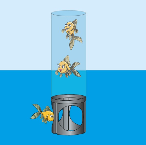 Ubbink FishTower 100 Fischsäule Fischturm Acryl H 100cm + Sockel