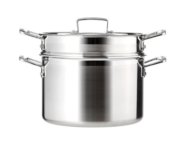 Le Creuset Pastatopf mit Einsatz 3-Ply Edelstahl 20cm